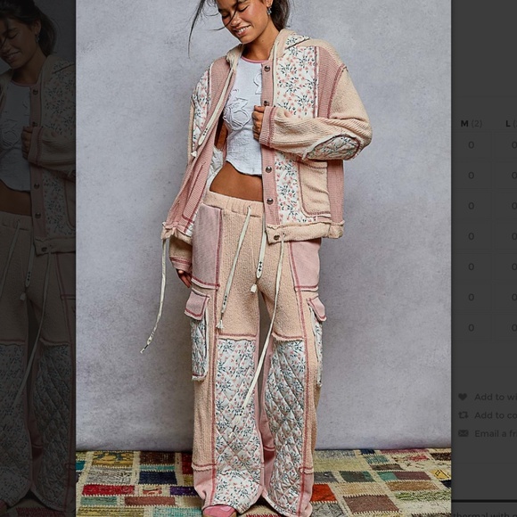 POL “ Chicago 6  “ POL Quilted Thermal Jacket with Waist String and Hood BR55 - Picture 5 of 5